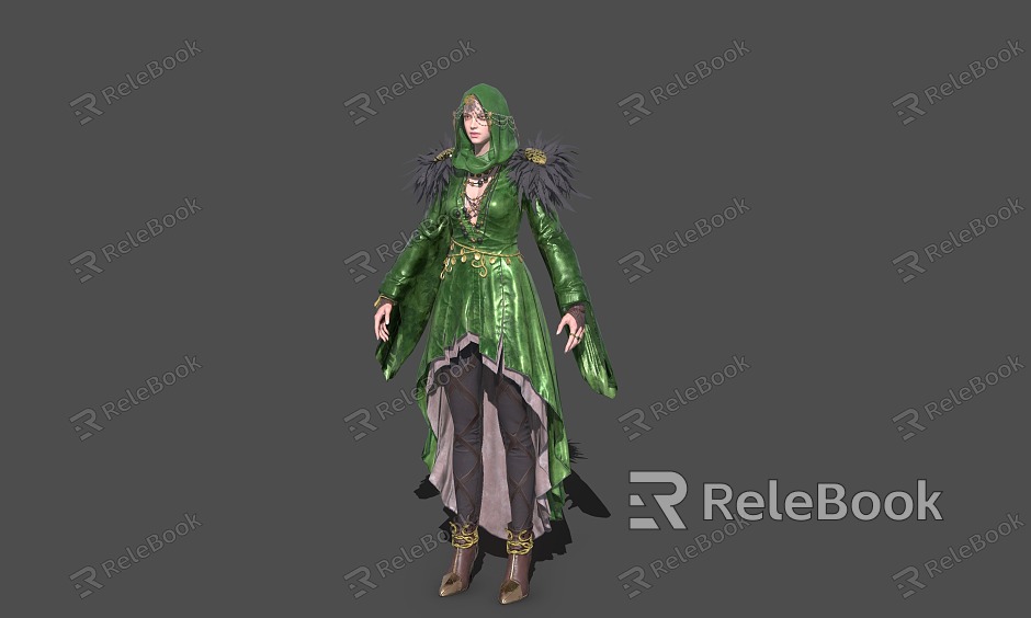 Alien Mage Female Summoner Mage model