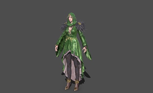 Alien Mage Female Summoner Mage 3d model