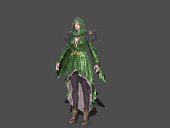 Alien Mage Female Summoner Mage 3d model