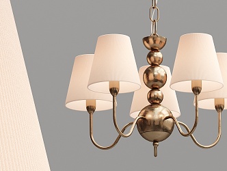 American chandelier metal multi-head chandelier 3d model