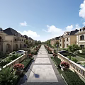 European Style Semi Detached Villa With Neat Driveway Lush Greenery And Flower Beds