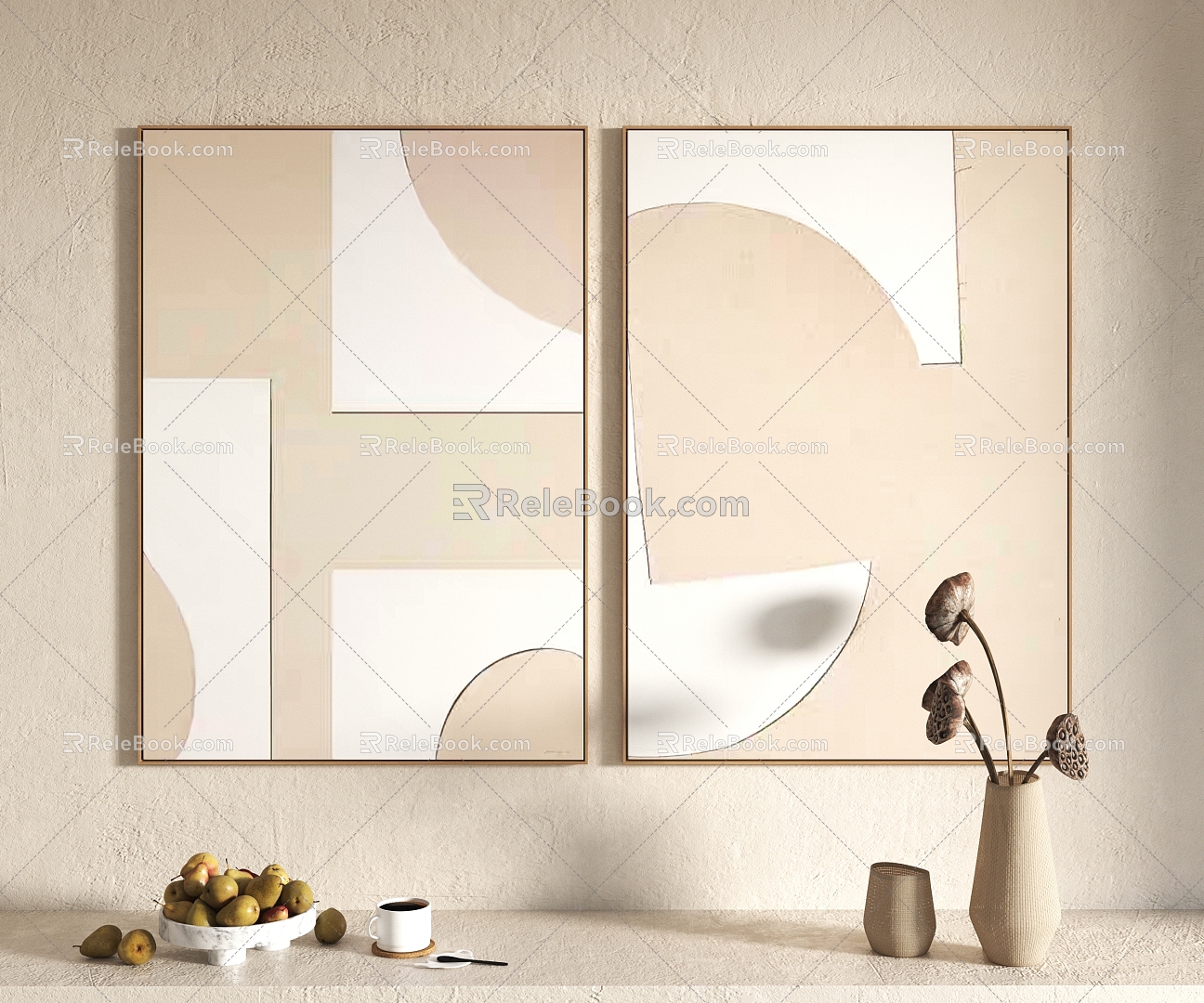 Modern Decorative Painting Hanging Painting 3d model