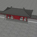 Chinese-style ancient public buildings 3d model