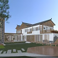 Rural Self Built House Featuring Wooden Deck Swimming Pool Stone Walls And Loungers