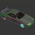 Silver Sports Car with Rear Spoiler Black Windows Red Brake Calipers and Sporty Exterior Design