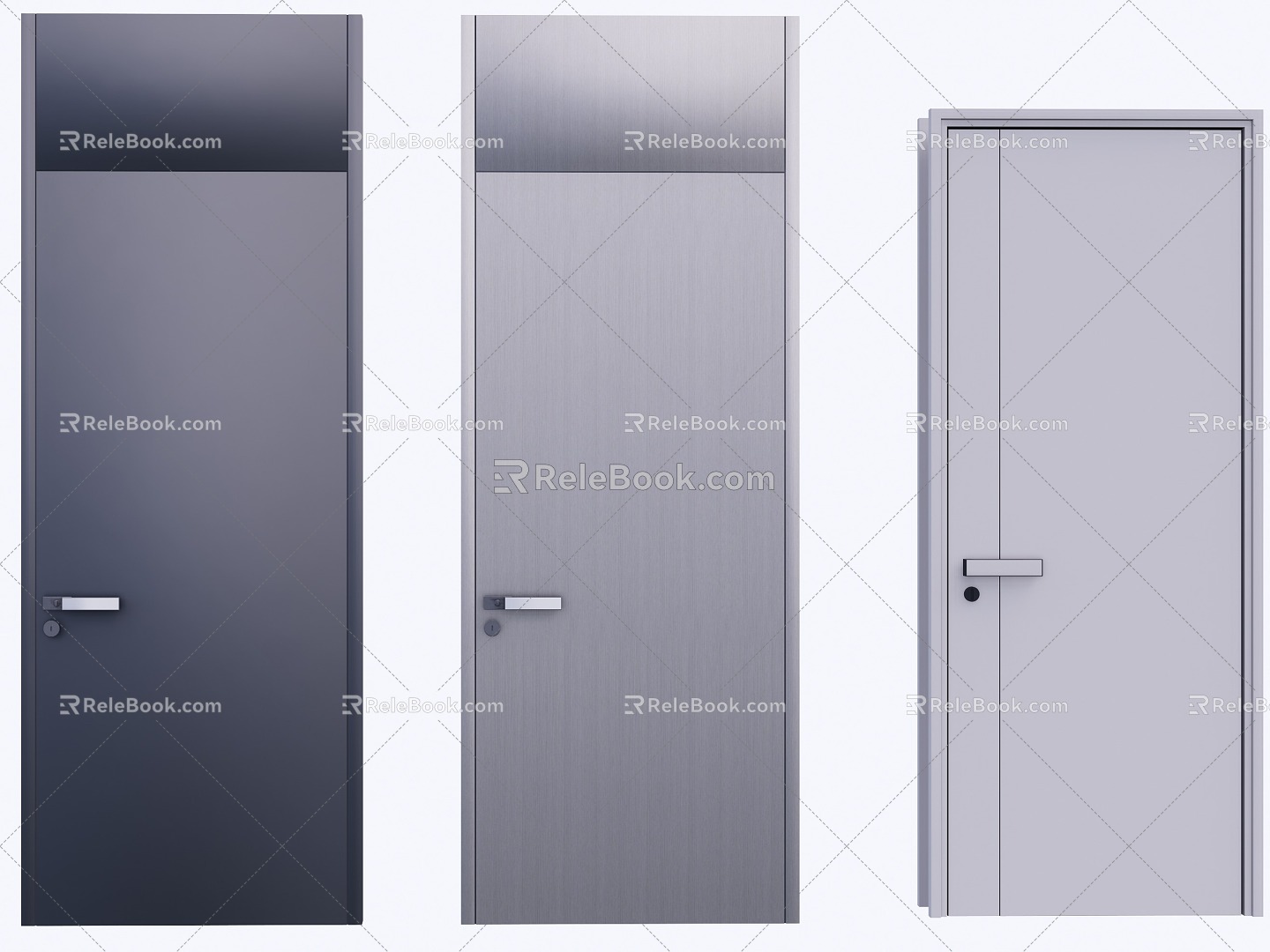 Modern single door 3d model