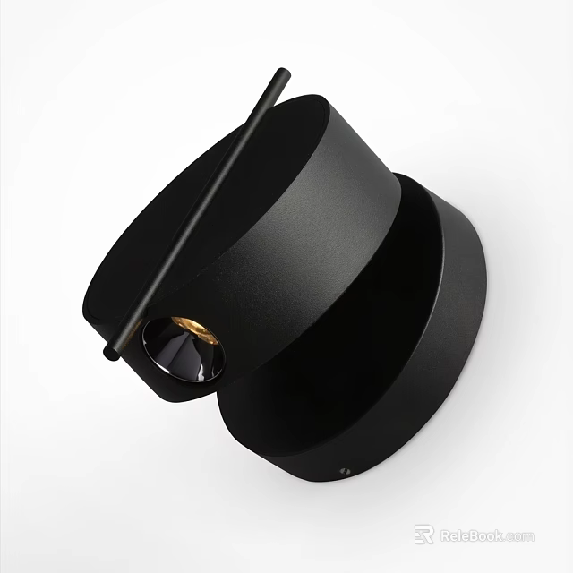 Modern Black Wall Lamp With Sleek Design Gold Accent And Contemporary Style 3d model 
