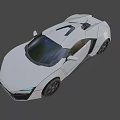 White Sports Car With Sleek Aerodynamic Design And Modern LED Headlights