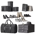Assorted Stylish Bags And Boxes Featuring Handbags Suitcase Shopping Bags And Storage Containers