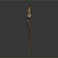 Traditional Handcrafted Wooden Bow With Yellow Grip White Ends And Leather String