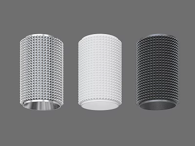 Modern Downlights Spotlights With Silver White Black Mesh Design And Textured Surface 3d model
