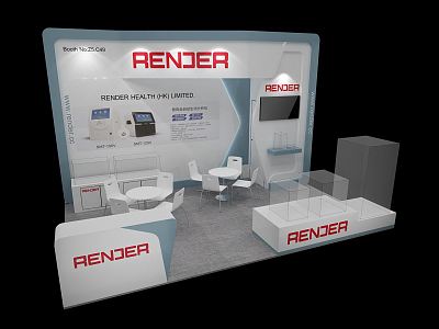 Modern Exhibition Booth 3d model