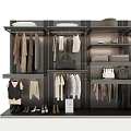 Elegant Modern Closet Interior Design With Hanging Clothes Shelves Drawers And Shoe Storage
