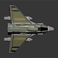 Detailed Military Fighter Jet Model With Camouflage Paint Wing Structure And Engine Details