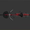 Red Bicycle With Black Front Basket Black Seat And Gold Rims On Reflective Surface