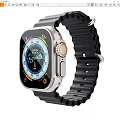 Sleek Smart Watch With Black Breathable Strap Square Dial Orange Crown And Digital Health