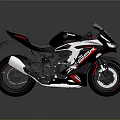 Modern Sporty Motorcycle With Sleek Body Red Black Accents And Alloy Wheels