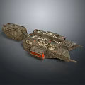 Detailed Sci Fi Spaceship 3D Model With Futuristic Mechanical Design