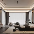 Modern Bedroom Interior Design With Black Bed Accent Lighting And Nightstands
