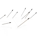 Ancient Metal Arrows With Sharp Points Arranged In Scattered Pattern As Traditional Weapon