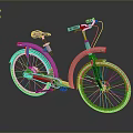 Modern City Bicycle With Green Frame Black Seat And Sleek Design Details