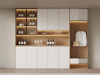 Household Shoe Cabinet Wine Cabinet Integrated Cabinet 3d model