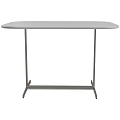 Modern Minimalist Dining Table With Oval Top And Metal Legs Design