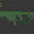 Yellow Plastic Toy Gun Model With Chain And Detailed Structure Design