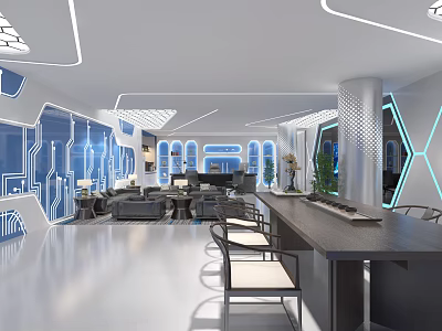 Modern Office of Science and Technology Sense 3d model