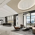 Modern Hall Lobby 3d model