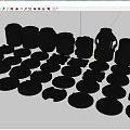 Hard surface mechanical parts combination of mechanical parts 3d model
