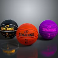 Spalding NBA Basketballs with Black Orange Purple Colors and Logo Design