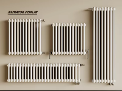 Various Radiator Design Types Displayed With Classic And Modern Styles 3d model