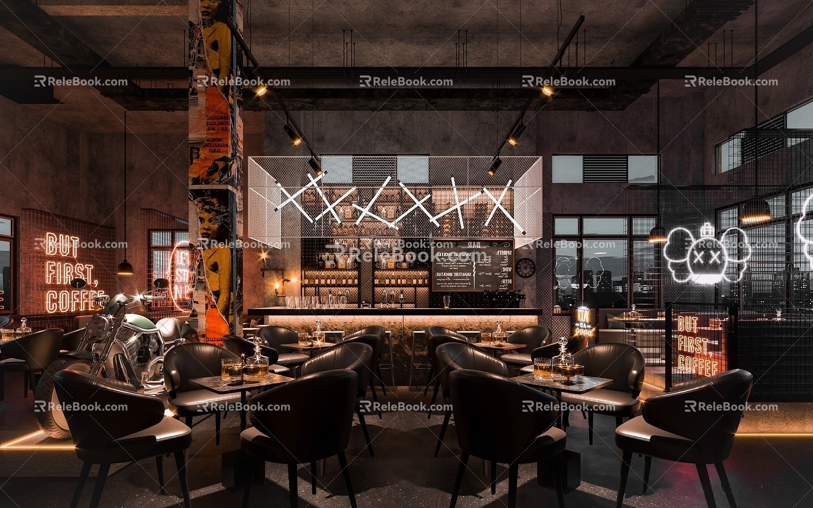 INDUSTRIAL LOFT BAR 3d model