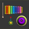 Colorful Children's Educational Toys With Stacking Rings And Wooden Xylophone
