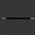 Premium Black Writing Pencil with Red Eraser Tip for School and Office Use