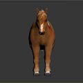 Orange Toy Horse With White Mane Smooth Body Standing On Gray Background