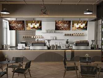 Modern Retro Cafe 3d model