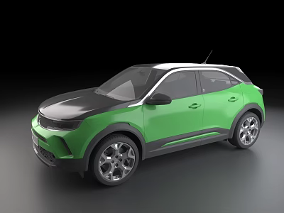 Sleek Green SUV Car with Modern Black Accents and Stylish Alloy Wheels 3d model