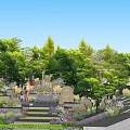 Beautiful Yard Garden Design With Lush Trees Green Lawn Stone Steps And Colorful Flower Beds