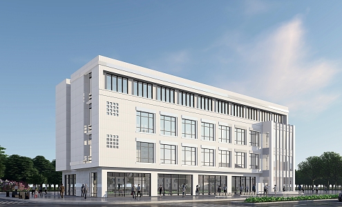 Modern Style Office Building Industrial Park Building 3d model