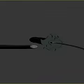 Traditional Samurai Sword With Black Handle Long Metal Blade And Scabbard