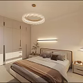 Modern Dining and Living Room Interior With Sofa Dining Table Pendant Lights And Decorative Rug