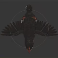 Modern bird robin bird traveling thrush Eurasian robin 3d model