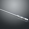 Long Slender Medical Probe With Metallic Silver Surface And Annular Rings For Clinical Use