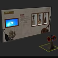 Cultural Display Board Featuring Traditional Musical Instruments Digital Screen Camel Decor And Interactive Device