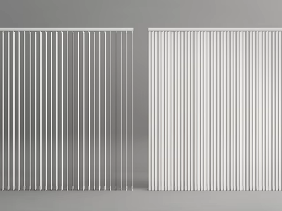 Modern White Venetian Blinds with Vertical and Horizontal Slats for Home Window 3d model