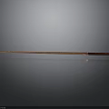 Ancient Long Sword With Sharp Metal Blade And Red Decorative Handle