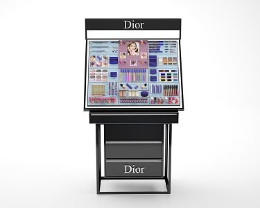 Display Rack Shelf Dior Cosmetic Display Cabinet Display Cabinet Lipstick Nail Polish Eyebrow Pen Blush Eye Shadow 3d model