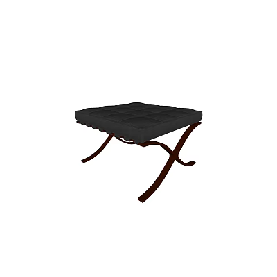 Modern Sofa Stool Leather Sitting Stool 3d model